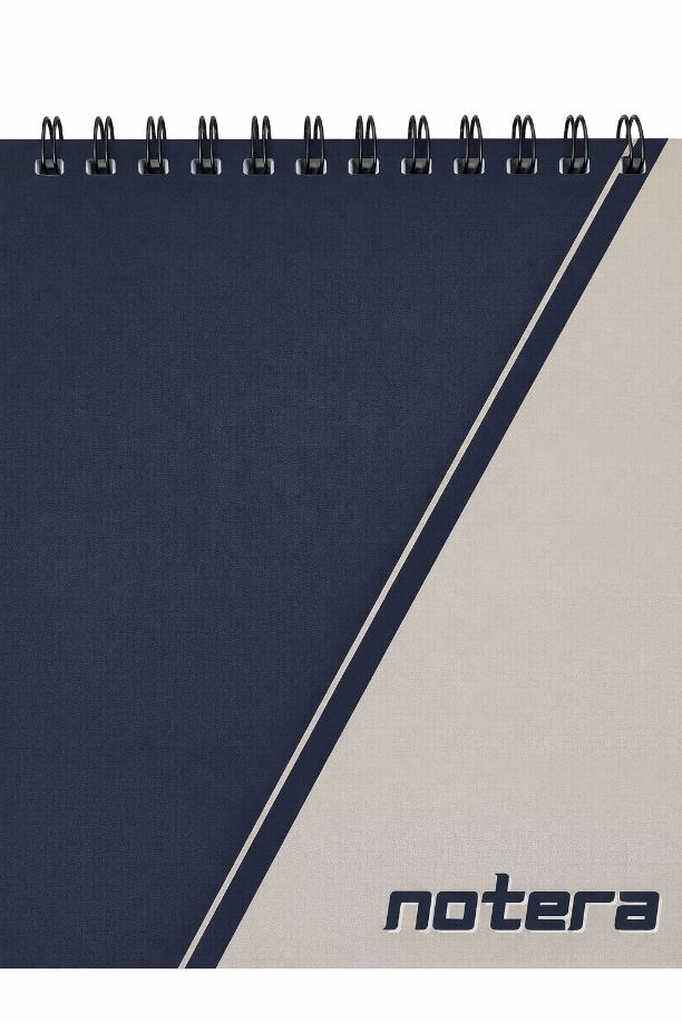 Blue & Cream A6 Notepad - Front