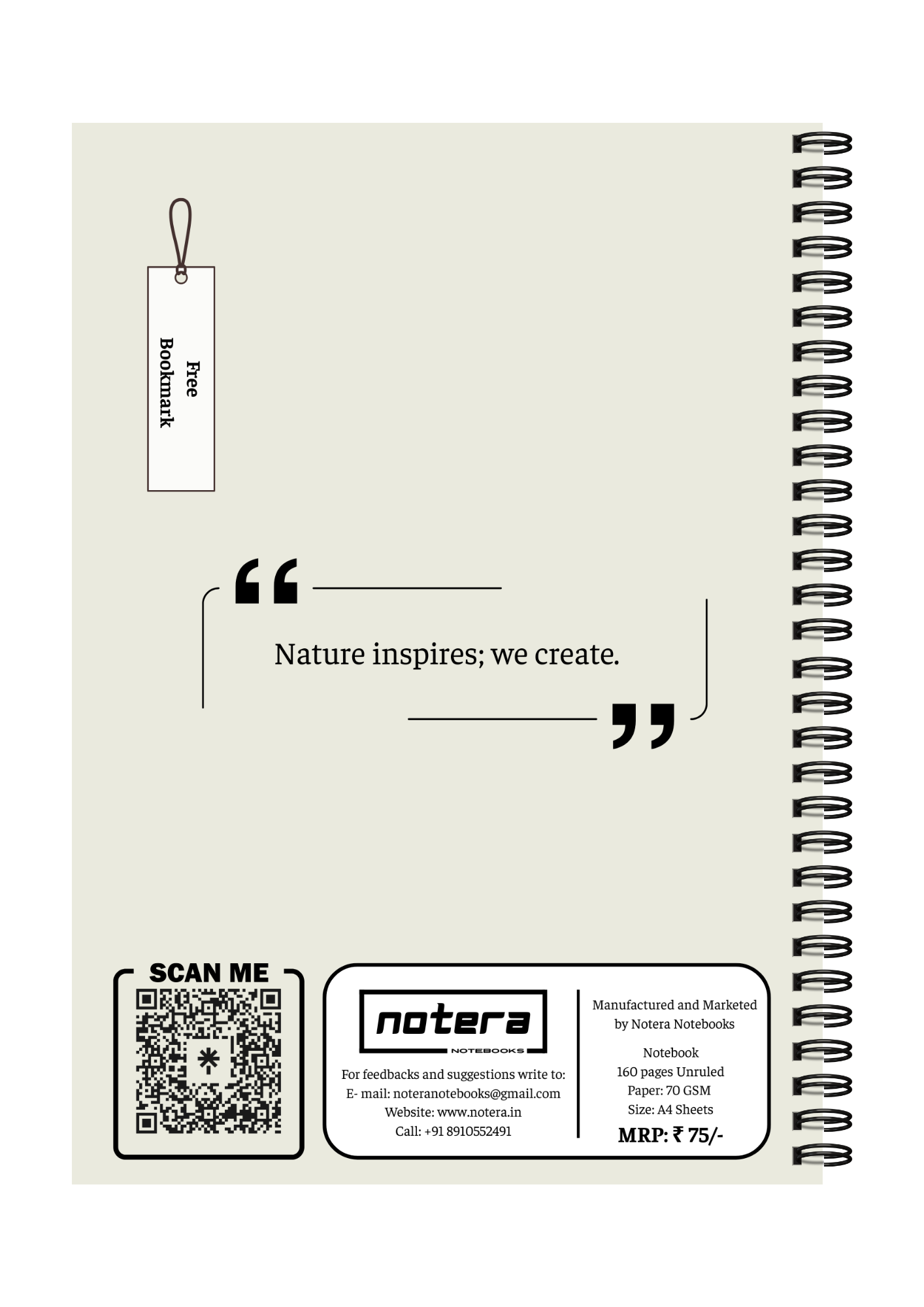 Four Seasons Notebook - Back